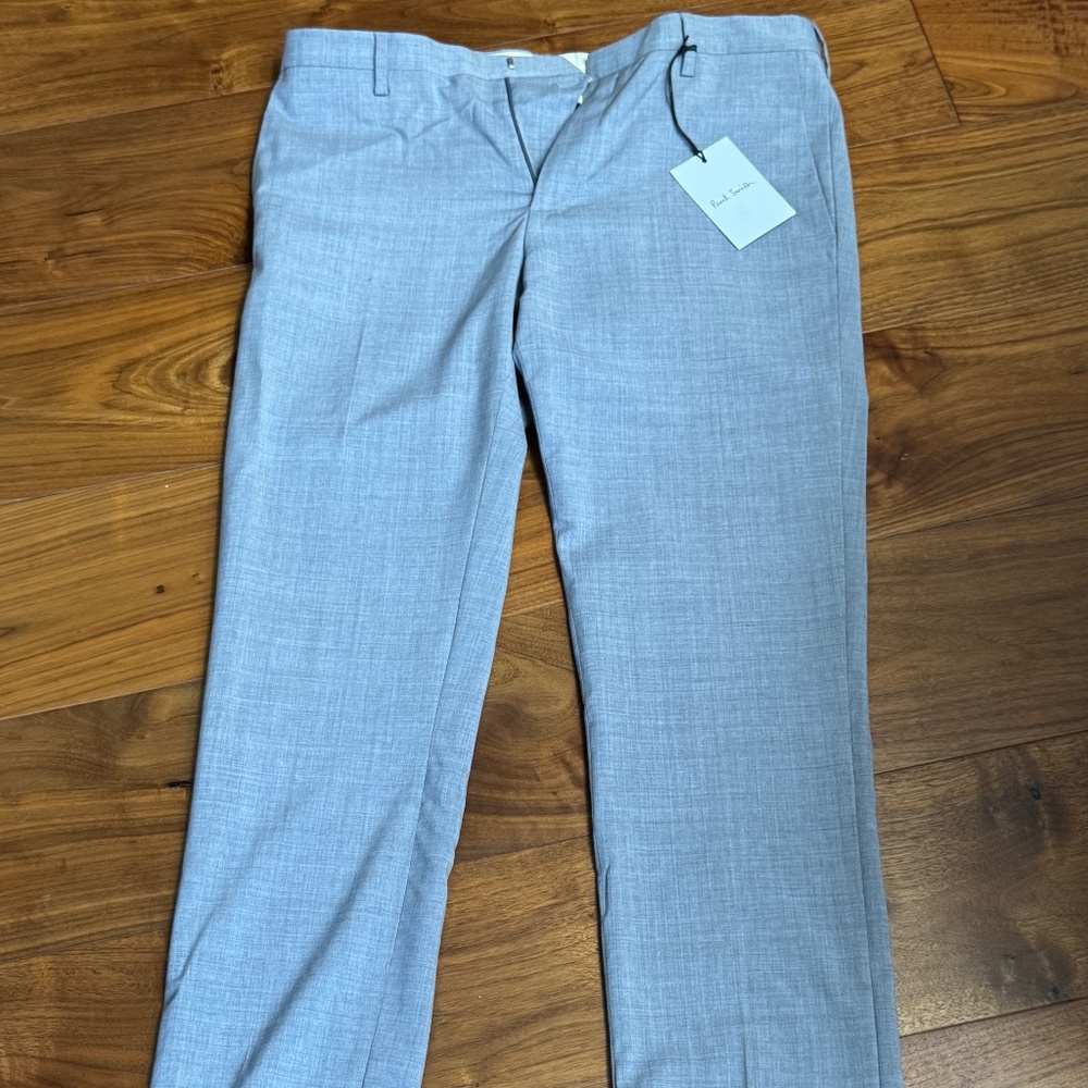 PAUL SMITH - MEN'S TROUSERS - LIGHT GRAY (UNWORN)